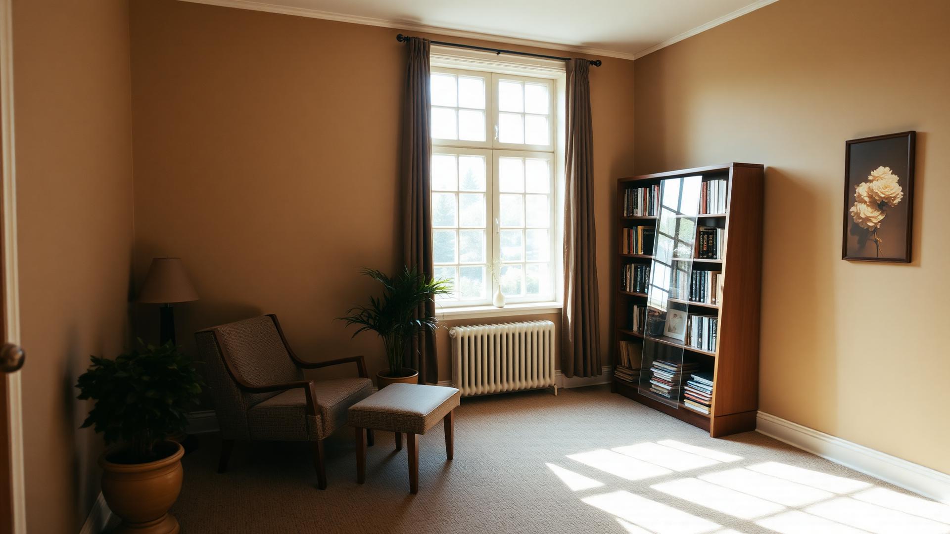 A quiet, sunlit consulting room at DivineLight